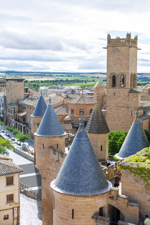 Palacio Real de Olite castle, Navarre, Spainの写真素材