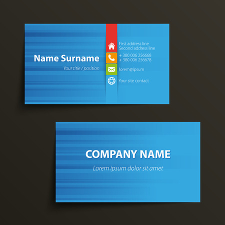 Modern simple business card template. Vector format.のイラスト素材