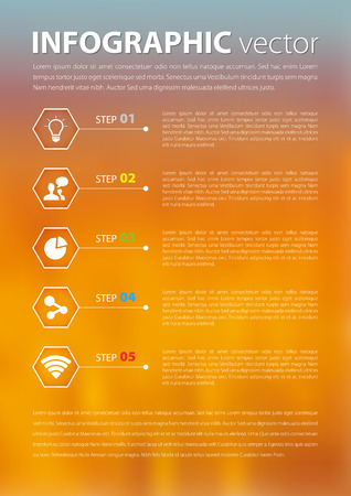 Modern business steps to success options on grey background Vector graphic design template.のイラスト素材