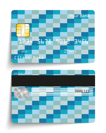 Realistic vector credit card.のイラスト素材
