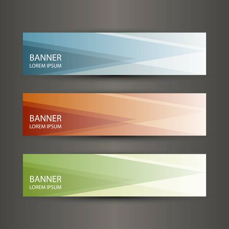 A set of modern vector horizontal banners.のイラスト素材
