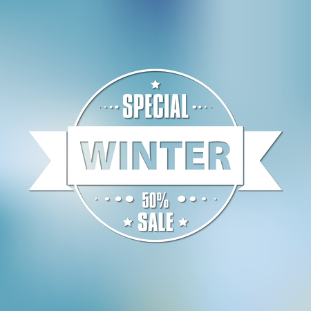 Winter sale label template or Background.のイラスト素材