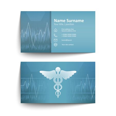 Modern simple business card set, template or visiting card. Vector illustration.のイラスト素材