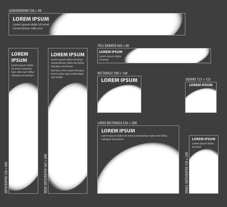 Templates web banners in standard sizes.のイラスト素材