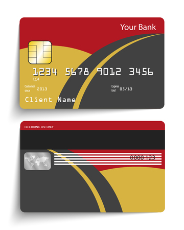 Modern abstract realistic credit card.のイラスト素材