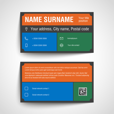 Modern simple business card template design.のイラスト素材