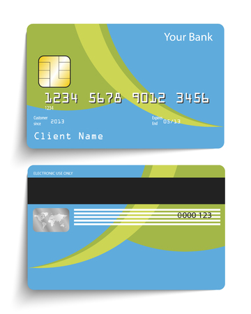 Modern abstract realistic vector credit card.のイラスト素材
