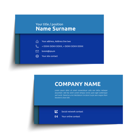 Modern simple business card set, template or visiting card. Vector illustration.のイラスト素材