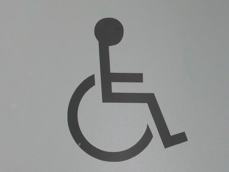 Parking for Disabled persons sign, in the streetの写真素材