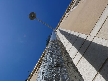 craking street lamp in Paris, Franceの写真素材