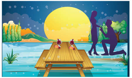 romantic coupleのイラスト素材