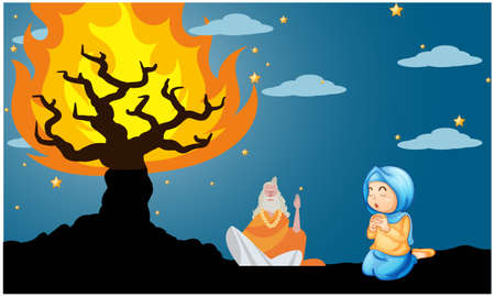 woman come to god for blessingのイラスト素材