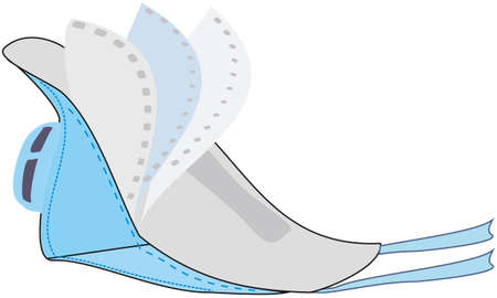 internal view of five layers protection maskのイラスト素材