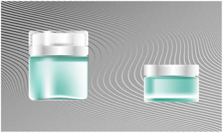 mock up illustration of beauty cream container on abstract backgroundのイラスト素材