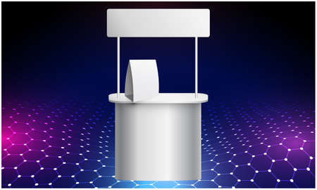 mock up illustration of display counter on abstract backgroundのイラスト素材