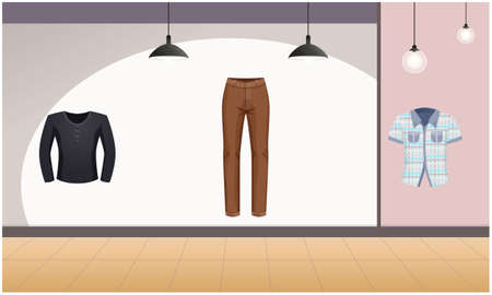 mock up illustration of male fashion dressのイラスト素材