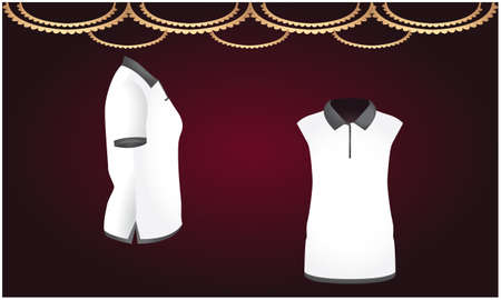 mock up illustration of a female sports wear on abstract backgroundのイラスト素材