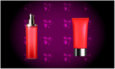mock up illustration of a beauty product on abstract backgroundのイラスト素材