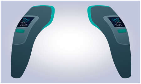 mock up illustration of thermometer on abstract backgroundのイラスト素材