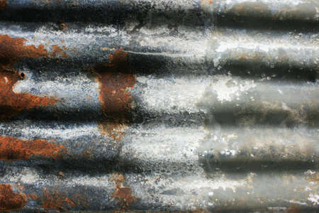 Rusty and Burned Corrigated Ironの写真素材