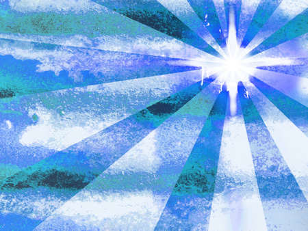 Texture of a star in a blue rusty metalの写真素材