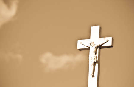 Background of Jesus Christ Crucifixの写真素材