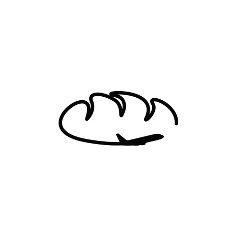 bakery travel logo, food logo,concept flat vector logo templateのイラスト素材