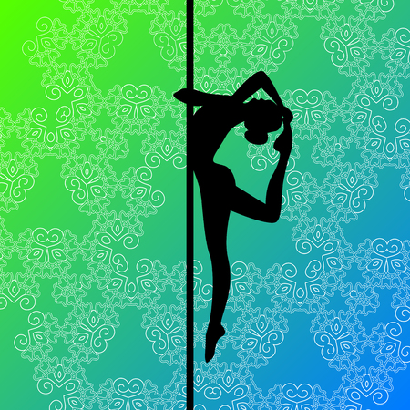 Black silhouette of a girl.のイラスト素材