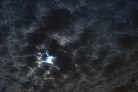 Night sky with clouds and moonの写真素材