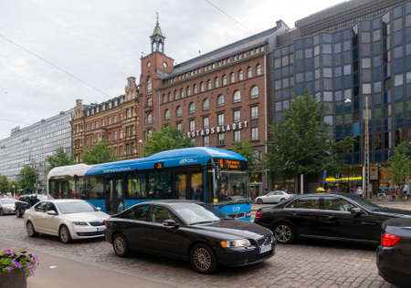 Helsinki, Finland, August 09, 2014: Forum is shopping center in Helsinki, Finland, opened in 1985 and located between streets of Mannerheimintie, Simonkatu, YrjÃ¶nkatu and Kalevankatuのeditorial素材