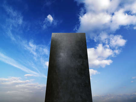 monolith in the blue skyの写真素材