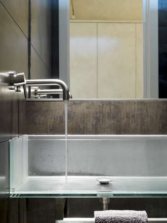 washbasin in the modern bathroomの写真素材