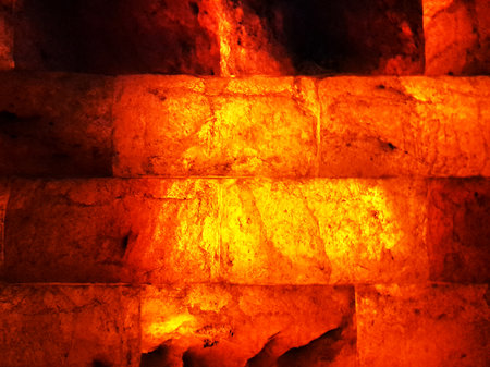 background and texture of the fire in the fireplace, close-upの写真素材
