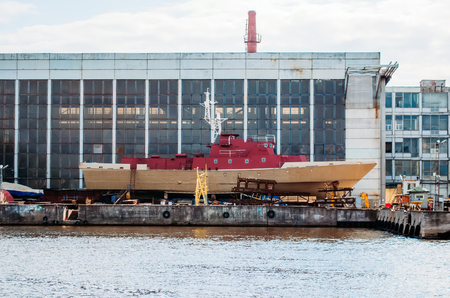 Ship to repair the port. Dock dock in the bayの写真素材
