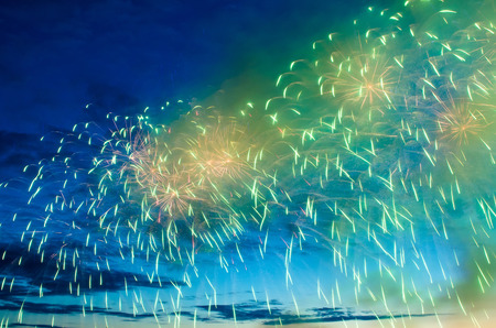 Firework clolrful with night to the skyの写真素材