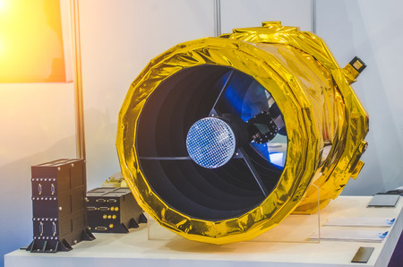 Space satellite for observing the earth's surfaceの写真素材