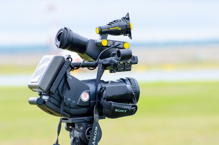 The SONY camcorder. Russia Ekaterinburg 02 August 2012のeditorial素材