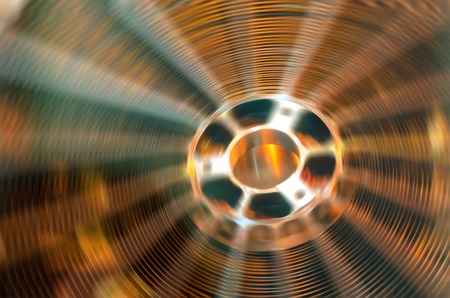 Rotating detail copper construction industry abstraction motionの写真素材