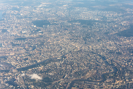 City center megacity of the metropolitan downtown area from a heightの写真素材