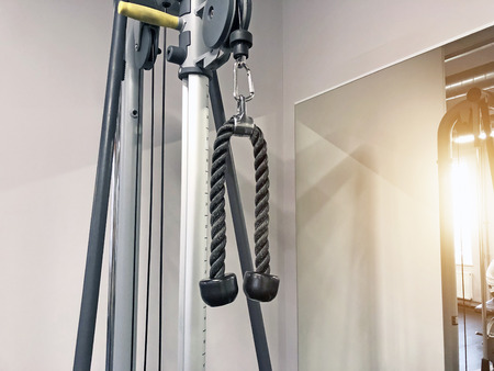 The weight block on the training apparatus for workout triceps on block exerciser