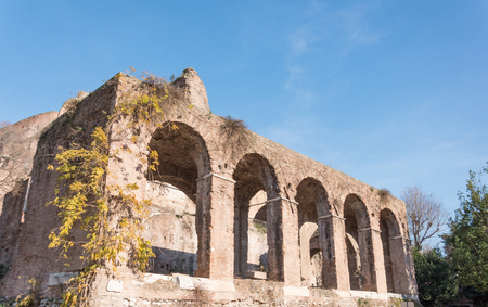 The ruins of the five arches in the Roman Forumの写真素材
