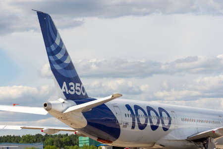 Demonstration airplane Airbus A350-1000 XWB. Russia, Moscow. Zhukovsky airport. 22 July, 2021のeditorial素材