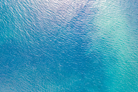 Blue Water Texture Pattern at sea on the Atlantic Ocean, aerial view
