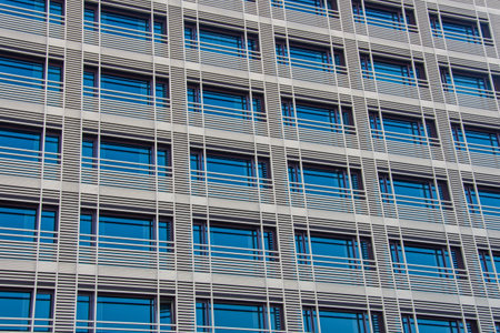 Building windows with square lines in the form of a lattice geometric architectural forms of the...