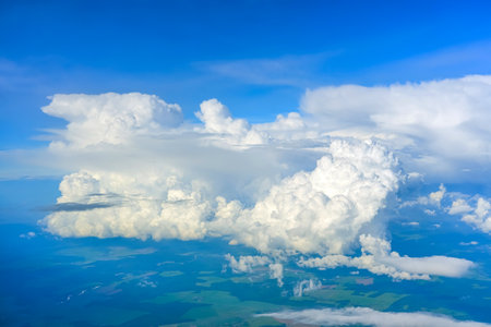 Cumulonimbus storm cloud supercell tornado with hail.の写真素材
