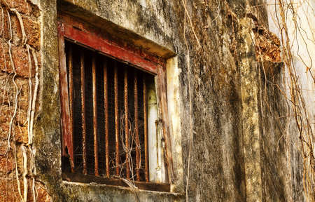 Dark and spooky windowsの写真素材