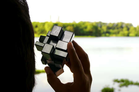 Thinking too much: understanding the puzzle of lifeの写真素材