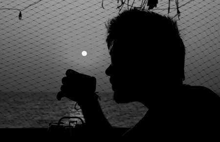 Tea/Coffee time by the Beachの写真素材