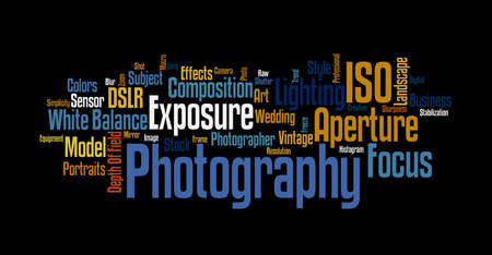 Photography Word Cloudの写真素材