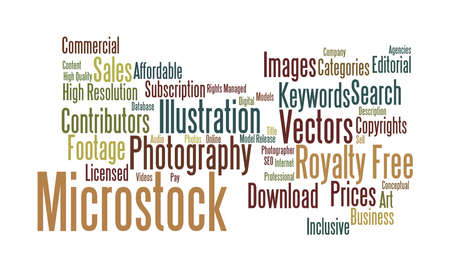 Word cloud of Microstockの写真素材